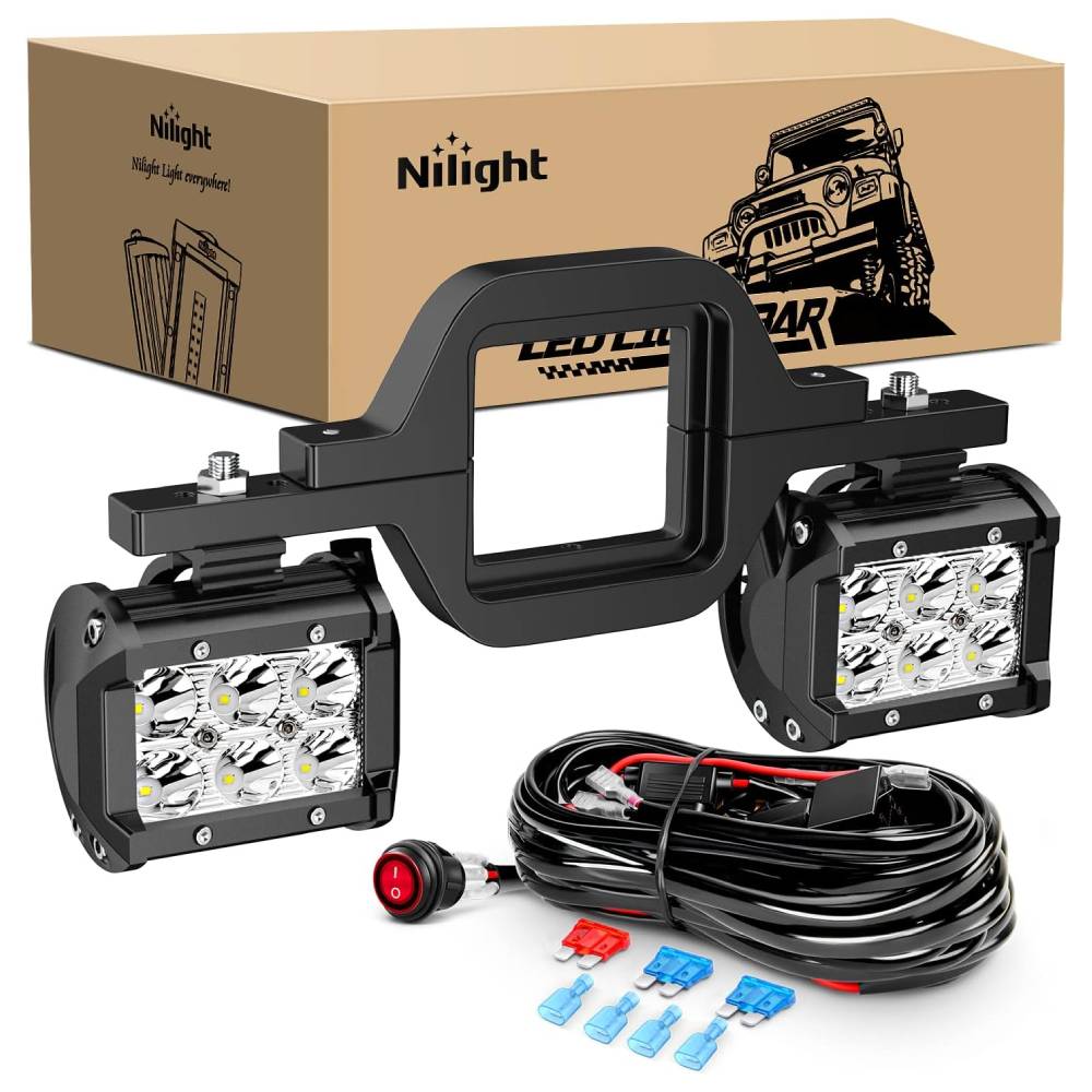 4 Inch 18W Spot Led Pods with 2.5 Inch Tow Hitch Mounting Brackets