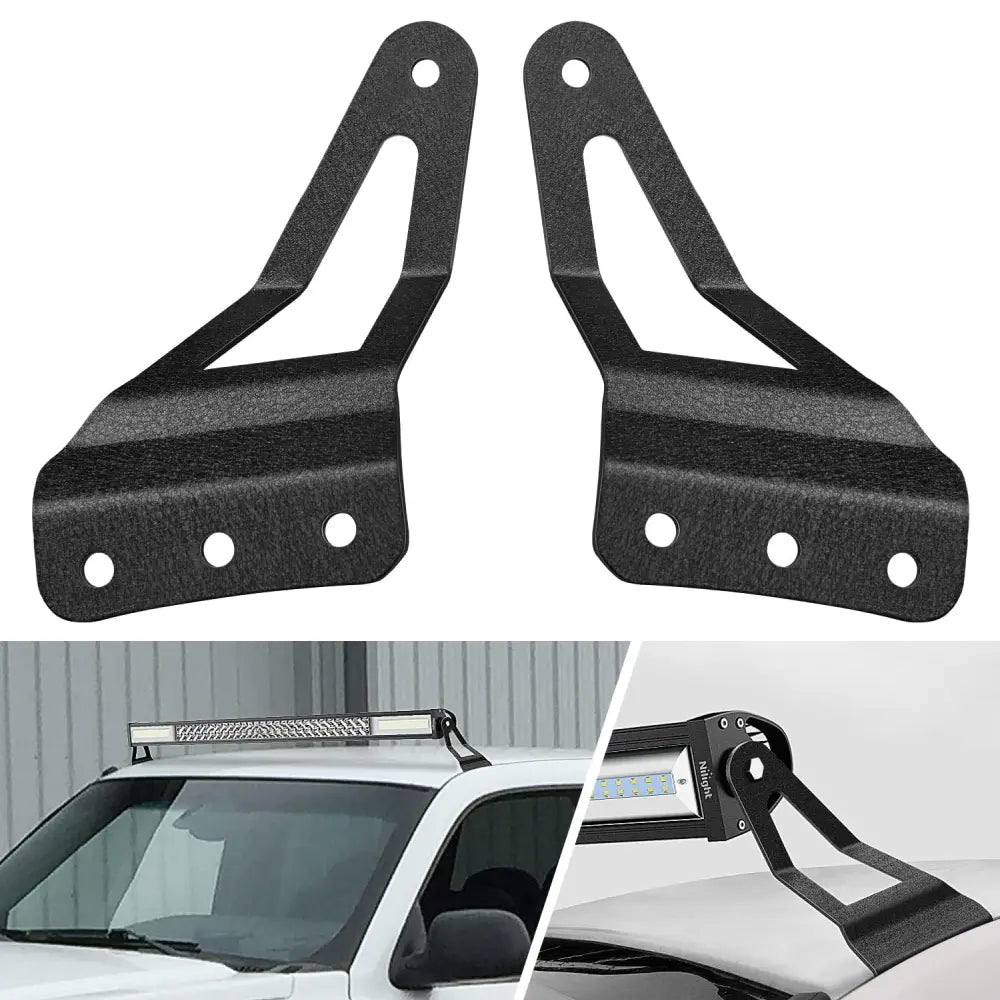 50 Inch Curved Light Bar Bracket at Upper Windshield Roof Cab for