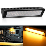 RV Exterior Light 13 Inch Amber Beam Porch Lights Black Aluminum Nilight