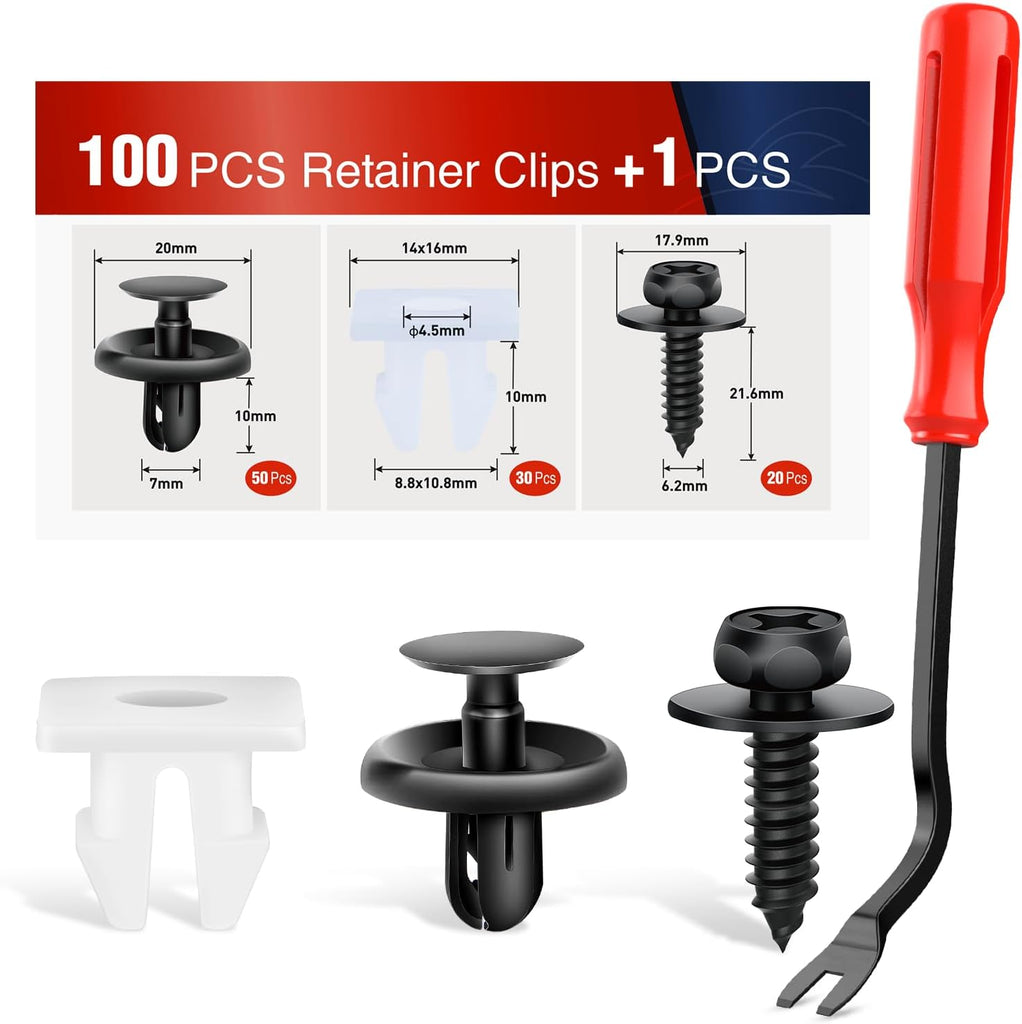 Car Fastener Clips Plate Clamp Retainer-Fastener Rivet Clips Front