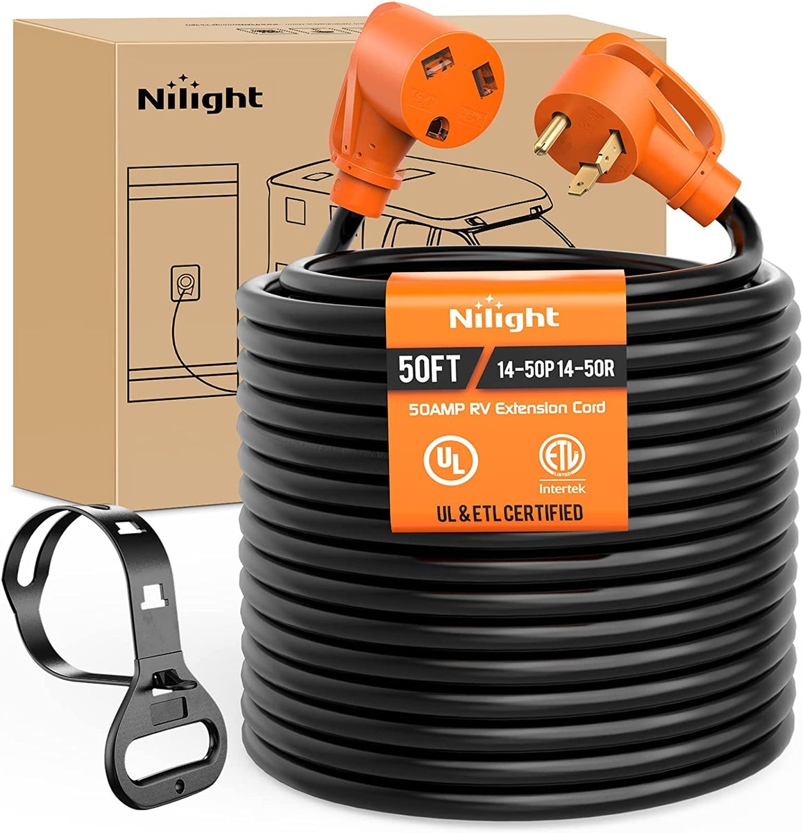 30Amp 50FT RV Extension Cord – Nilight