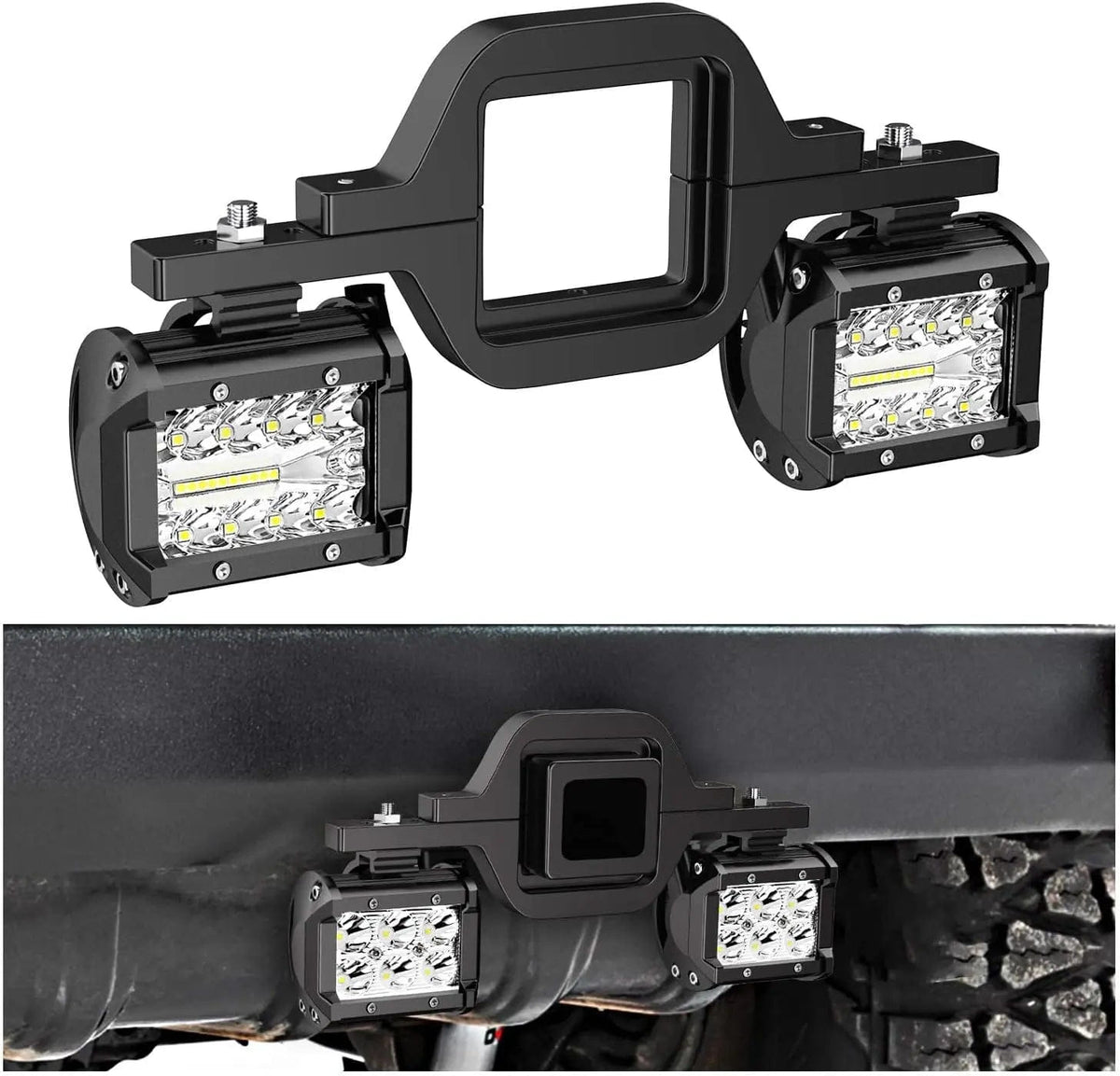 4 Inch 60W Triple Row Spot Flood Led Pods Pair 2.5 Inch Tow