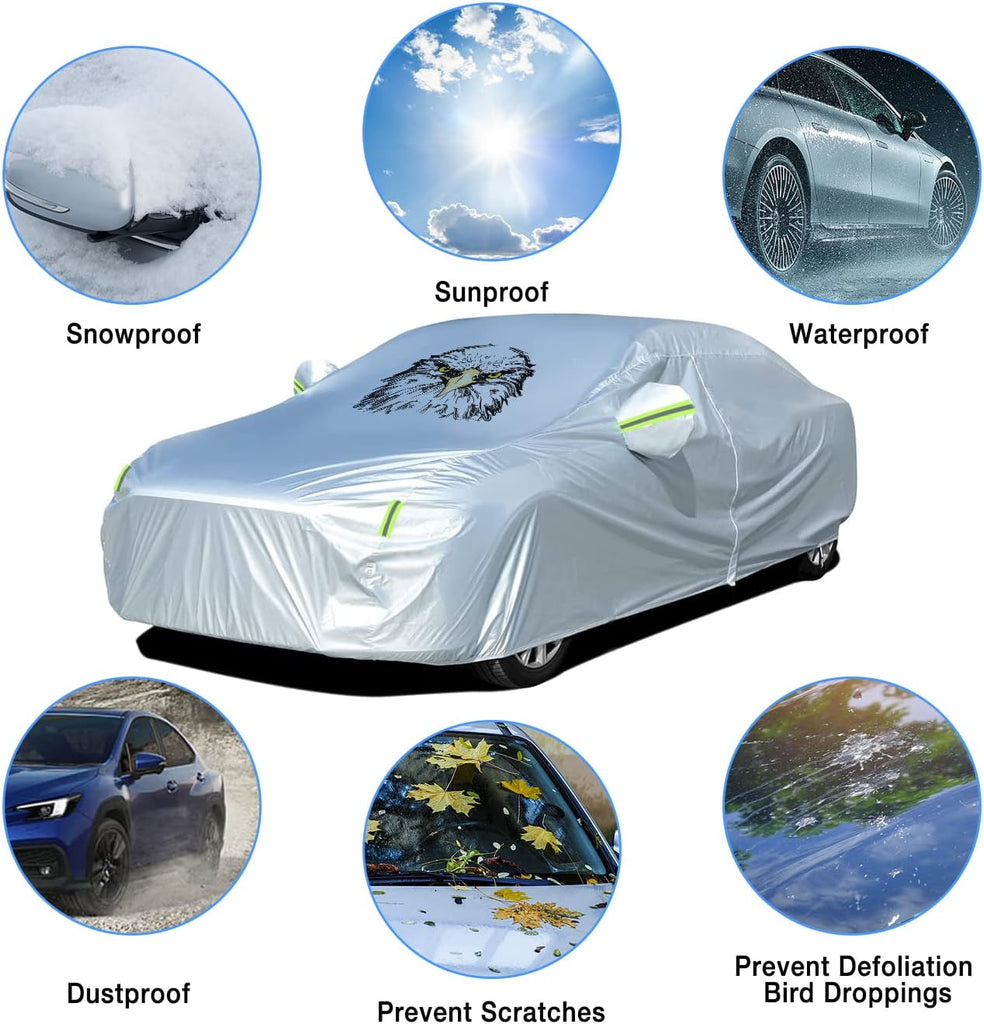 Sailnovo Car Cover Waterproof All Weather Fit SUV Length 182 to 191 for  Outdoor Automobiles Snow Rain UV Sun Dust Protection - Premium Full  Exterior