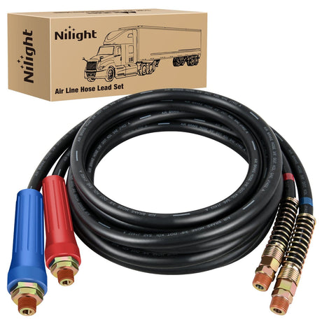 15FT Air Line Hose Assembly Rubber Air Hose with 1/2" NPT Swivel Nilight