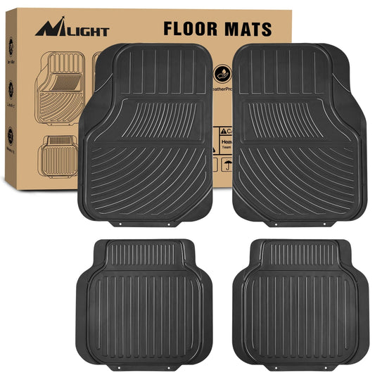 4Pcs Rubber Cargo Mats Universal Trim to fit Most Vehicles Nilight