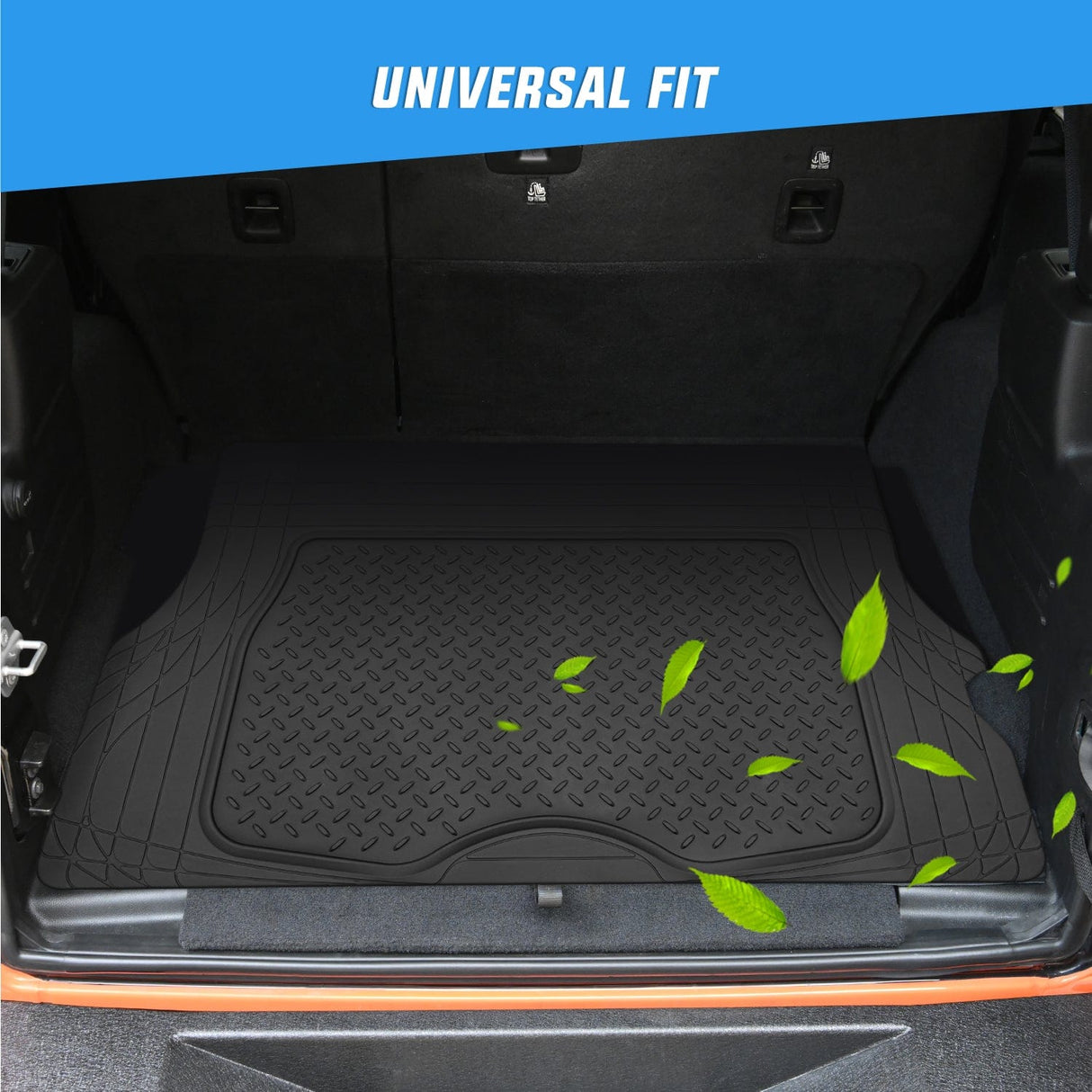 50X31 Inch Rubber Cargo Mats Universal Trim to fit Most Vehicles Nilight