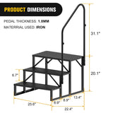 3 Steps RV Stairs with Handrail Nilight