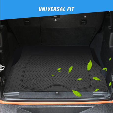 56X43 Inch Rubber Cargo Mats Universal Trim to fit Most Vehicles Nilight