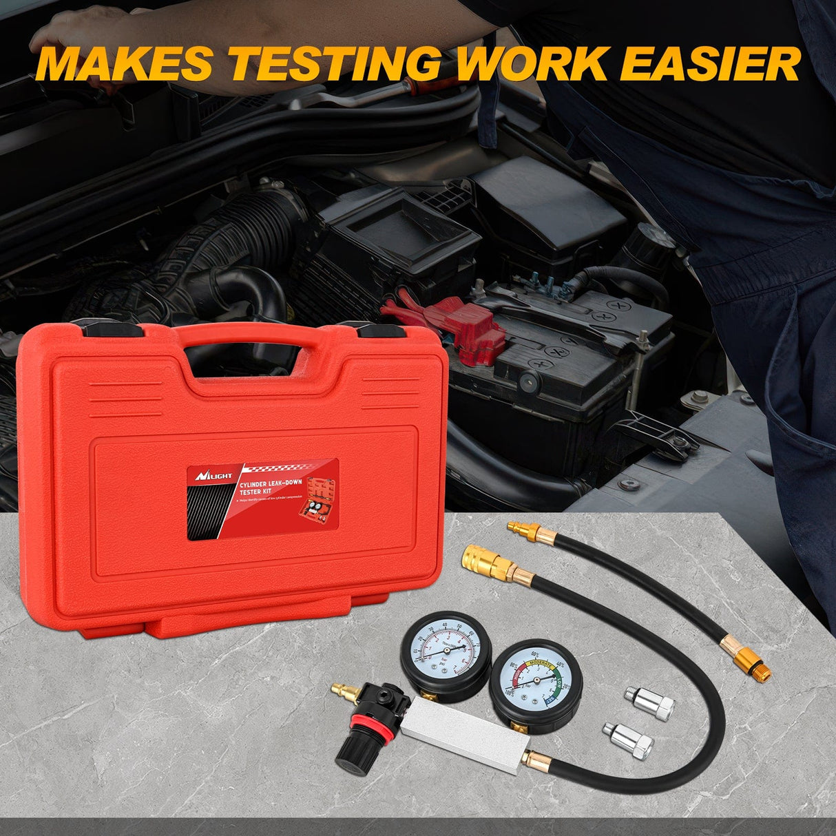 5 pcs Cylinder Leak Down Tester Kit Nilight