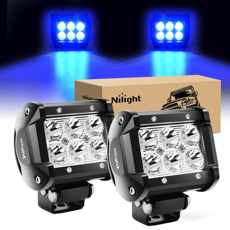 18W 4 Inch Blue Spot LED light Pod (Pair) Nilight