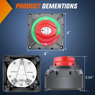 1-2-Both-Off Battery Disconnect Switch kits Nilight