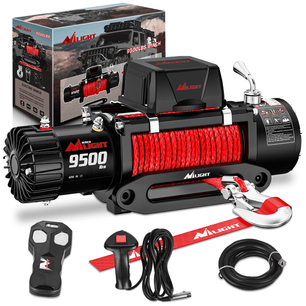 9500 lb ATV/UTV Electric Winch Kit With Synthetic Winch Rope Nilight