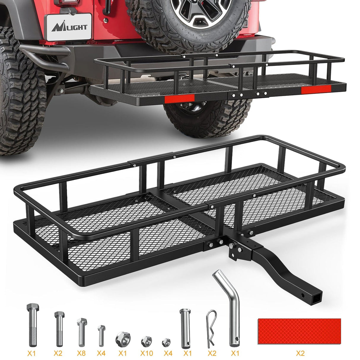 60 x 20x 7.87 Inch Hitch Cargo Carrier Nilight