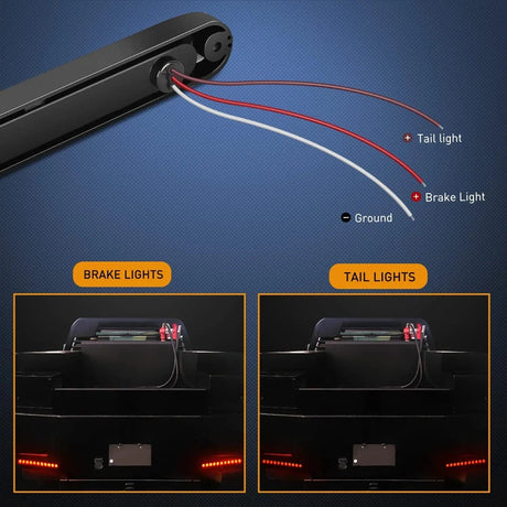 10 Inch 15 LEDs Red Trailer Light Bar (Pair) Nilight