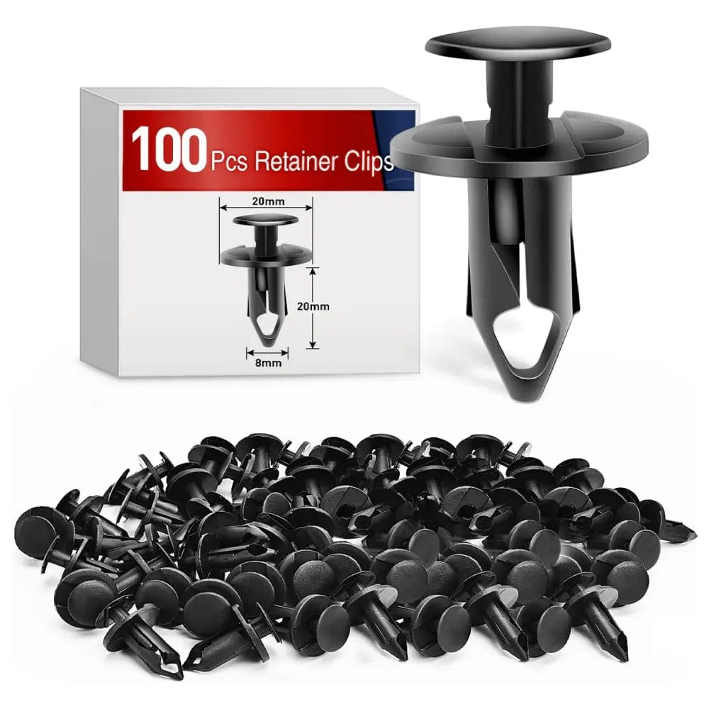 100 Pcs Hole 9mm Bumper Rivet Clips for GM 21030249 Ford N807389S Chrysler 6503598 Nylon Car Push Fastener Kits Nilight