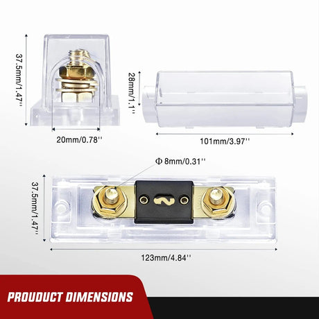 100A ANL Fuse with ANL Fuse Holder Nilight