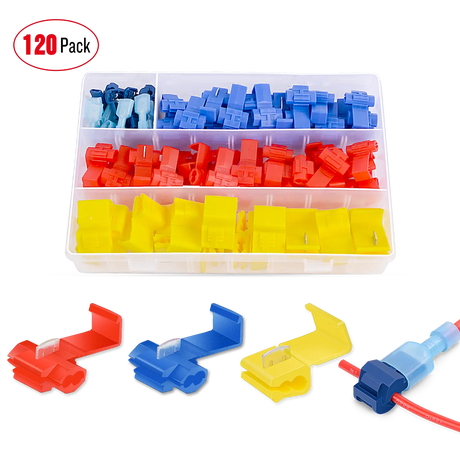 Connectors Assortments 100Pcs Quick Splice Wire Terminals