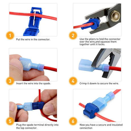 Connectors Assortments 100Pcs Quick Splice Wire Terminals