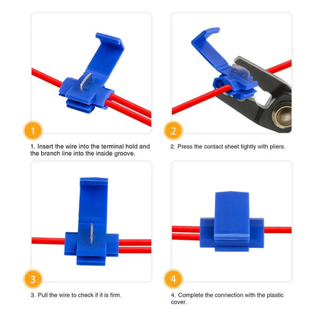 Connectors Assortments 100Pcs Quick Splice Wire Terminals