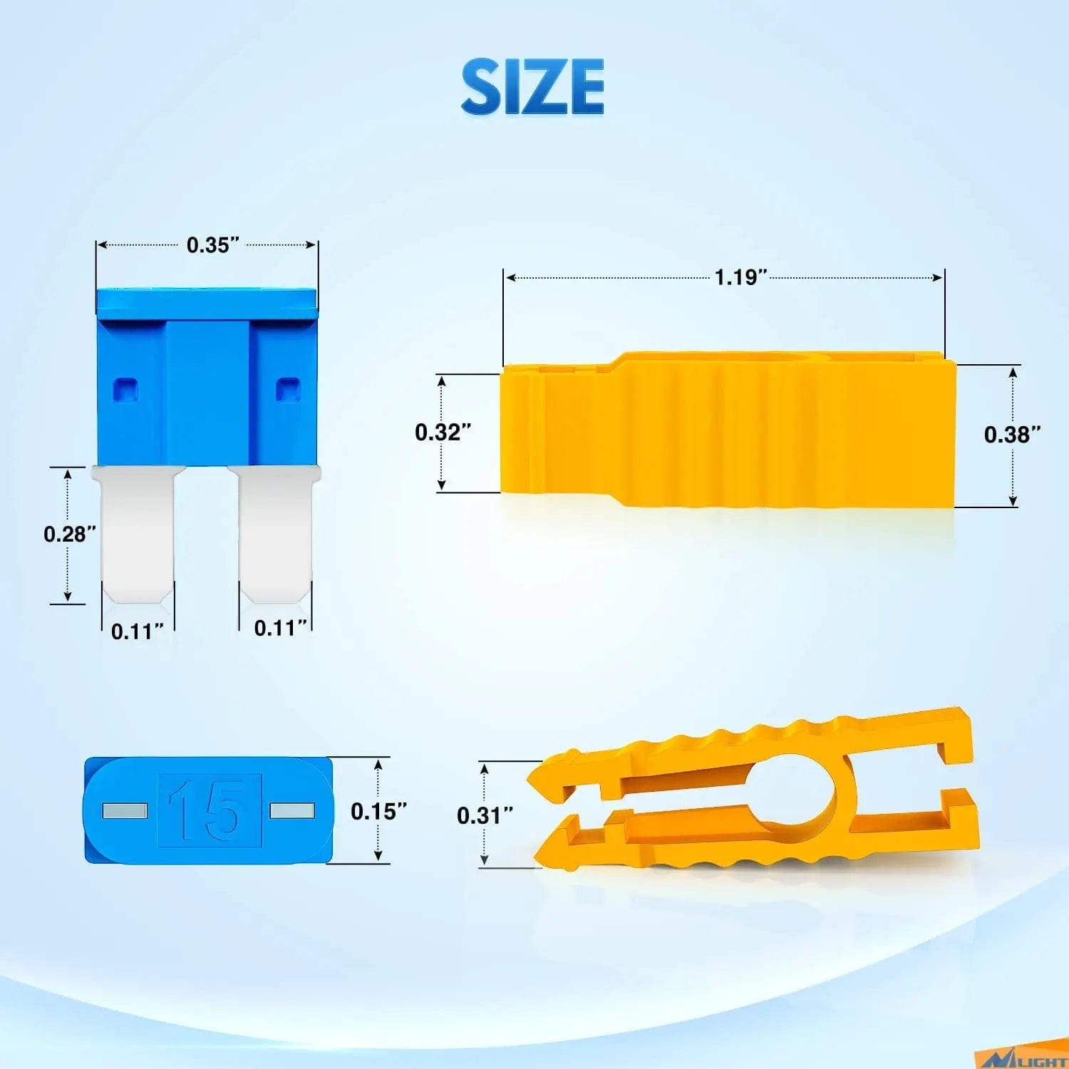 105Pcs Micro2 ATR APT Car Blade Fuses Assortment Kit 5A 7.5A 10A 15A 20A 25A 30A Nilight