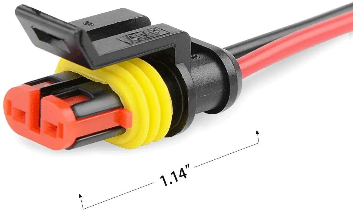 Wiring Harness Kit 10Pack 16AWG 2-Pin Way Waterproof Wire 1.5mm Series Terminal Connector