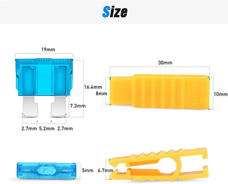 fuse 10Pack Inline Fuse Holder With 240Pcs Blade Fuses Set