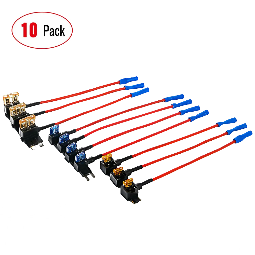 Accessories 10Pcs Standard Mini Low Profile Add-A-Circuit Fuse Adapter