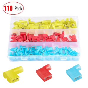 Connectors Assortments 110Pcs Nylon Flag Spade Terminals