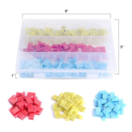 Connectors Assortments 110Pcs Nylon Flag Spade Terminals