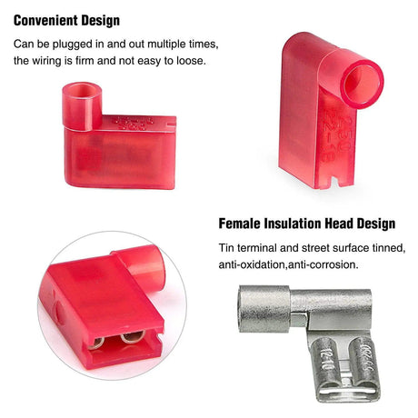 Connectors Assortments 110Pcs Nylon Flag Spade Terminals