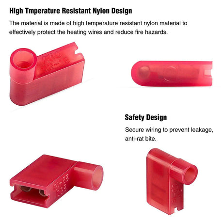 Connectors Assortments 110Pcs Nylon Flag Spade Terminals