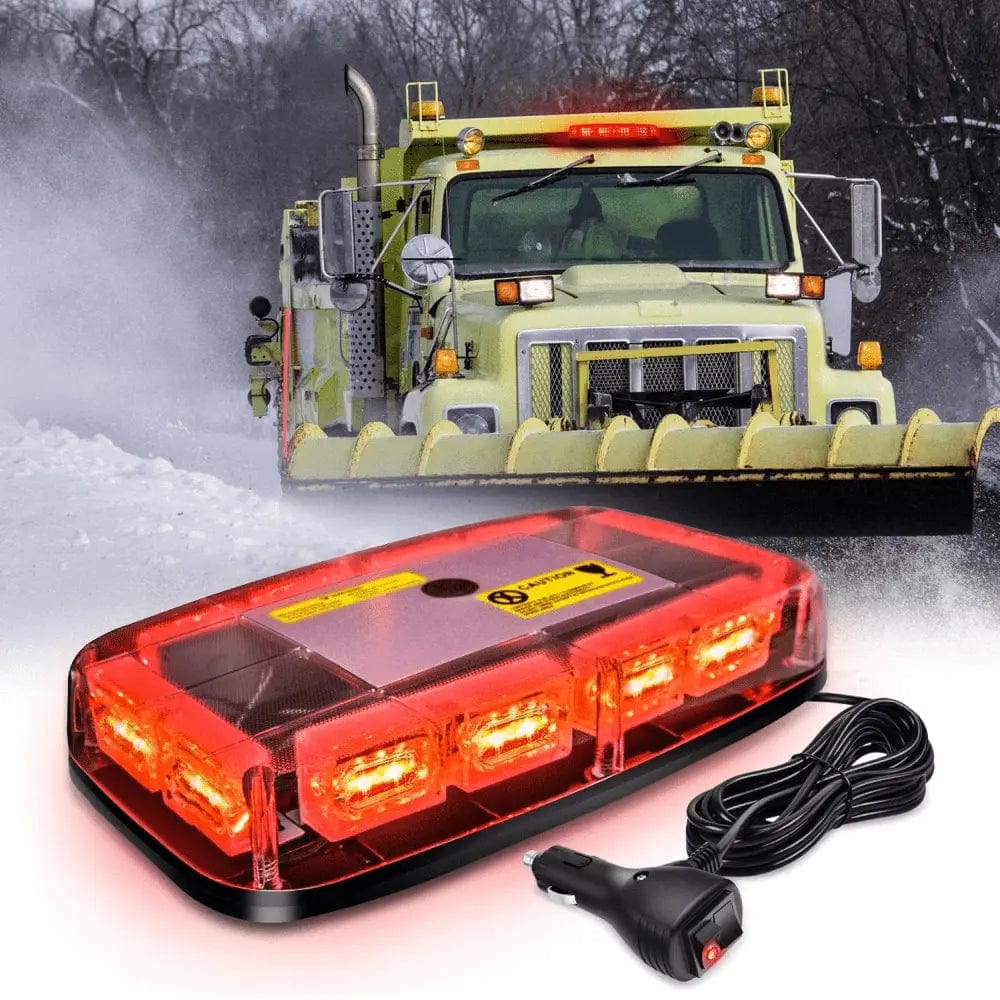 12 Inch 48 Leds Roof Top Red Emergency Strobe Light Nilight