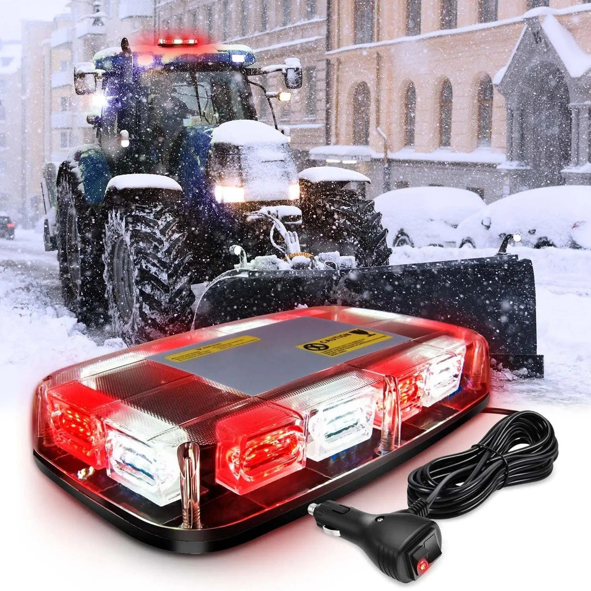 12 Inch 48 Leds Roof Top Red White Emergency Strobe Light Nilight