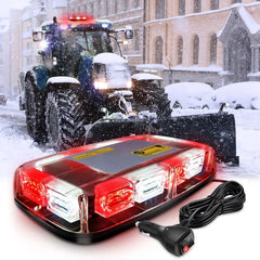 12 Inch 48 Leds Roof Top Red White Emergency Strobe Light