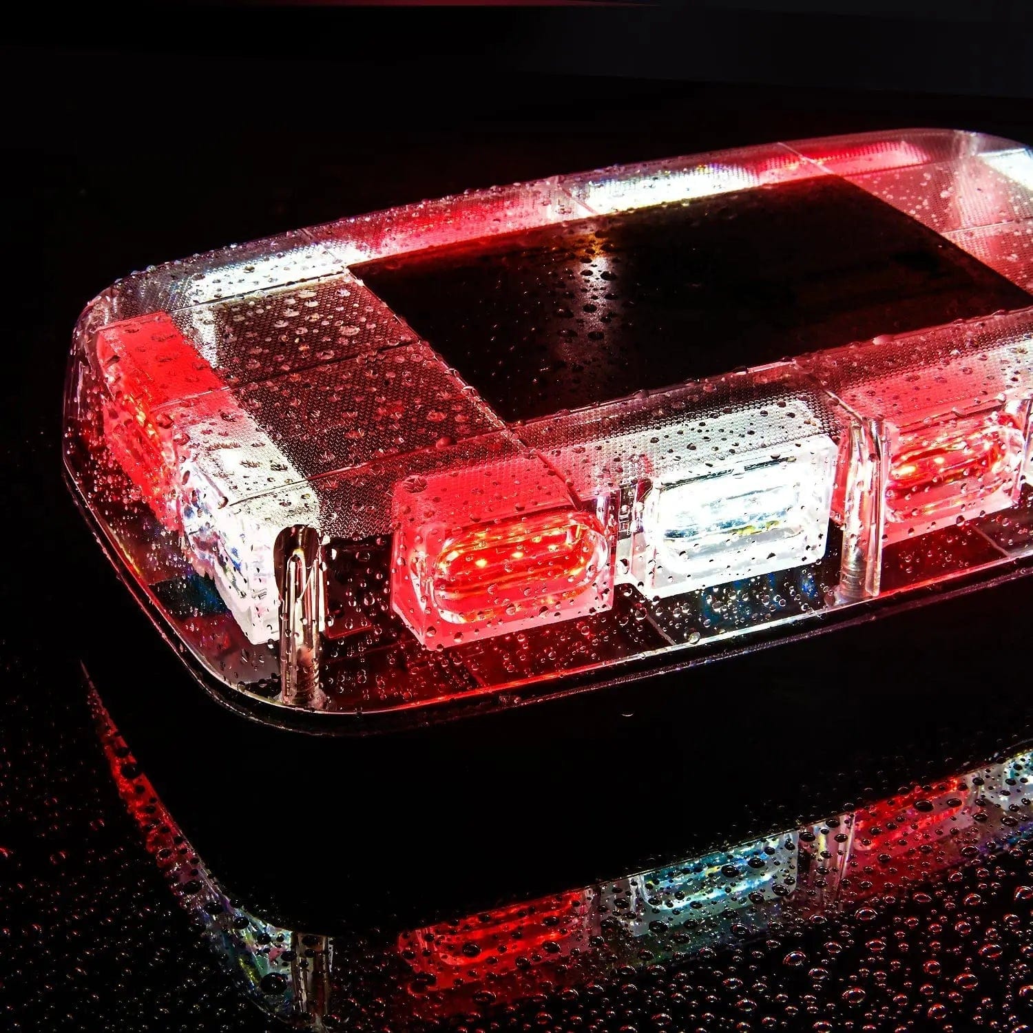 12 Inch 48 Leds Roof Top Red White Emergency Strobe Light Nilight