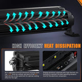 12.2 Inch 45W 4980LM Anti-Glare Slim Spot Flood LED Light Bar (Pair) | 16AWG DT Wire Nilight