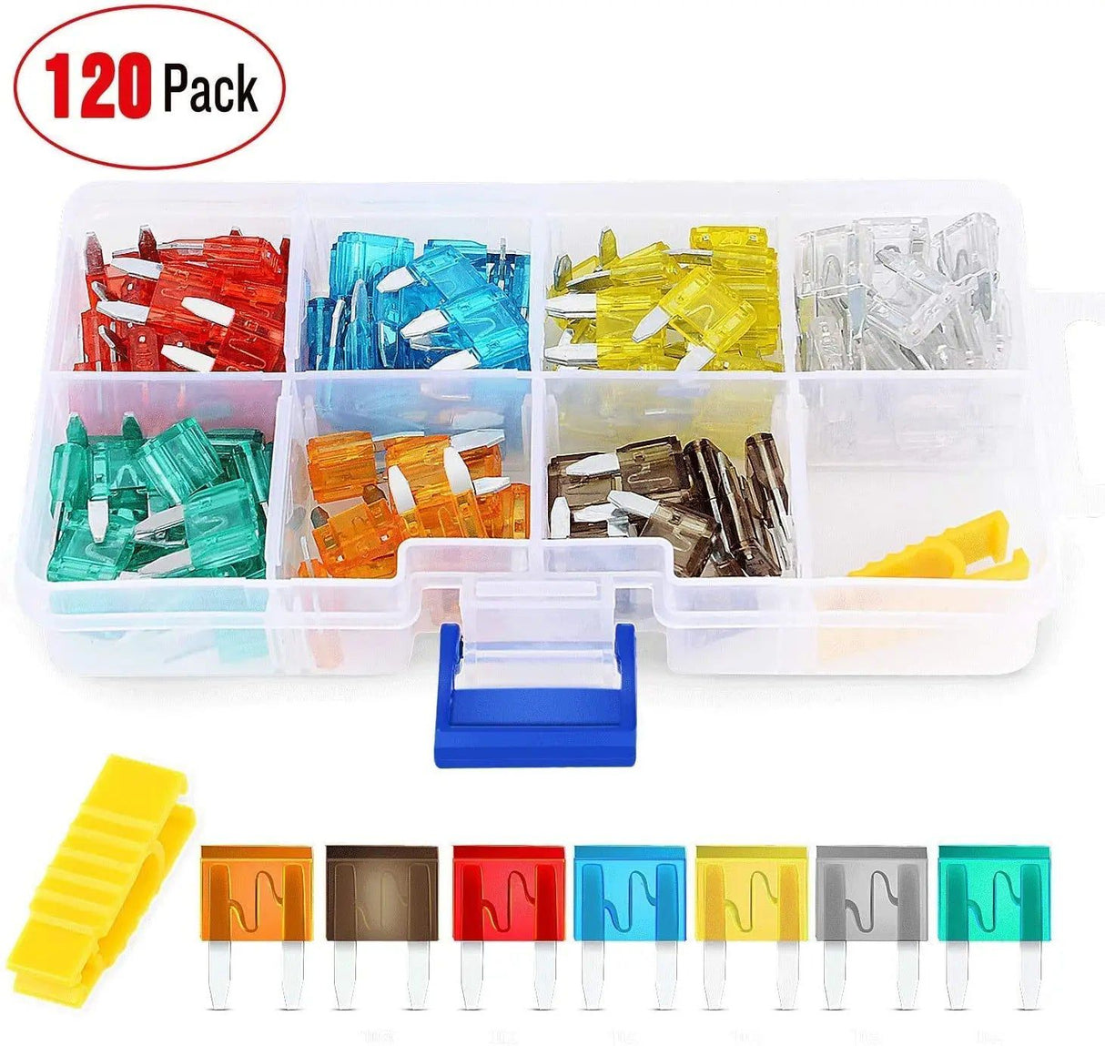 fuse 120Pcs Mini Blade Fuse and 10Pcs Add-A-Circuit Fuse Holder