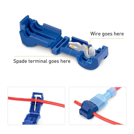 Connectors Assortments 120Pcs Quick Splice Wire Terminals