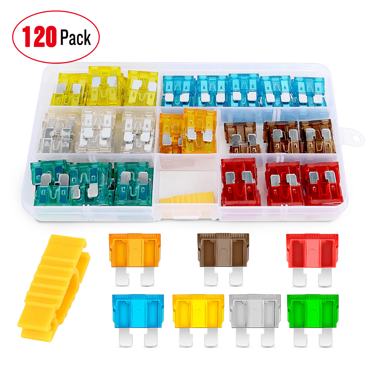 accessory 120Pcs Standard Blade Fuse Assortment kit