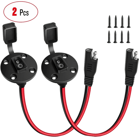 Wiring Harness Kit 12AWG 2-Pack SAE Power Socket Sidewall Port