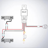 Wiring Harness Kit 12AWG Wire Harness Kit 2 Leads W/ 12V 3Pin Switch | 3 Fuses | 4 Spade Connectors