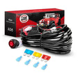 Wiring Harness Kit 14AWG Wire Harness Kit 2 Leads W/ 12V 3Pin Switch | 3 Fuses | 4 Spade Connectors