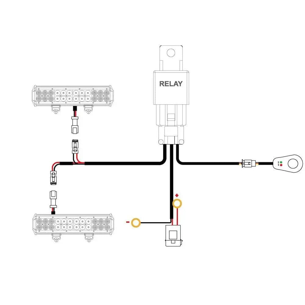 Wiring Harness Kit 16AWG DT Connector Wire Harness Kit 2 Leads W/ 12V On Off Switch