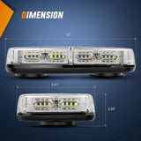 led strobe light 12" 48 Leds Roof Top Amber Mix White Emergency Strobe Light