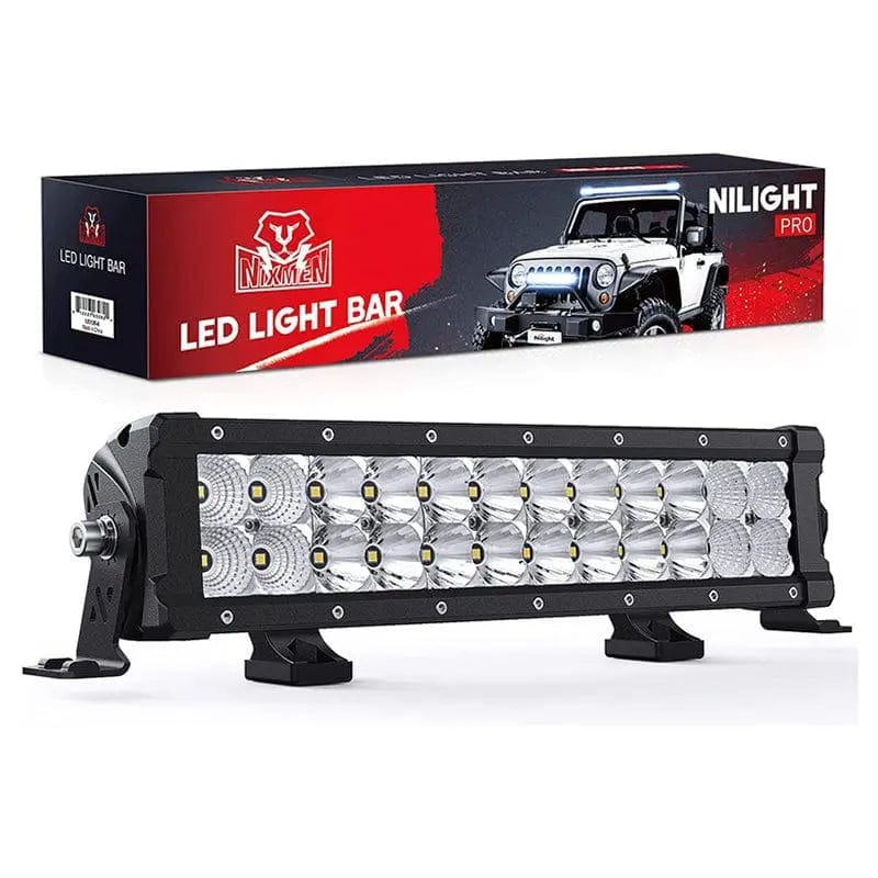 13.5 Inch 120W 14400LM Double Row Osram P8-5W Chips Spot Flood Led Light Bar Nilight