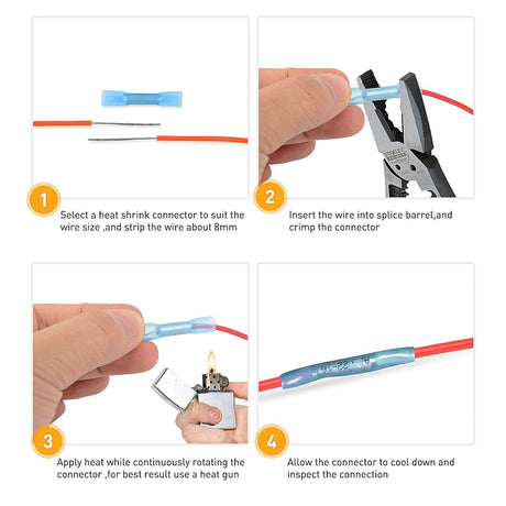 Connectors Assortments 135Pcs Heat Shrink Wire Connectors