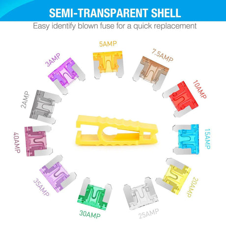 Accessories 140PCS Low Profile Mini Blade Fuse Set