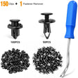 retainer clips 150 Pcs Hole 8mm 10mm Car Push Retainer Clips Kits Door Clip Panel Audio Video Dashboard Dismantle