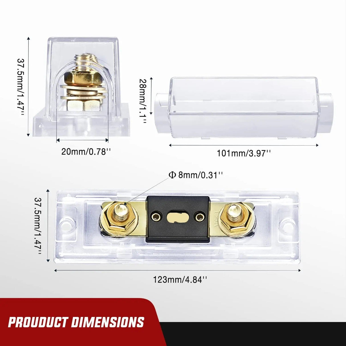 150A ANL Fuse with ANL Fuse Holder Nilight