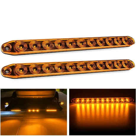 16 Inch 11 LEDs Amber Trailer Light Bar (Pair) Nilight